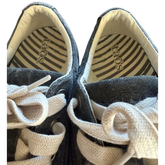 Taos Star Women Charcoal Gray Washed Canvas Comfort Sneakers ARCH Support Casual - Picture 6 of 9